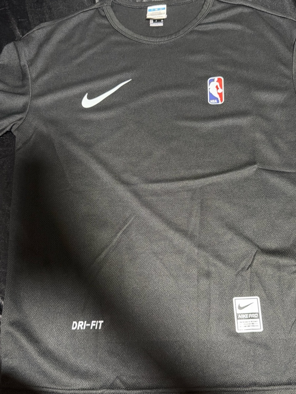 Nike Black Tee with White Logo Print